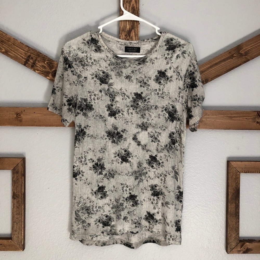 Zara Man flower t shirt